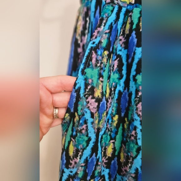 GAIA Boho Abstract Print Harem Style Pants In  Blue/green Multi. Size S/M - Picture 8 of 10